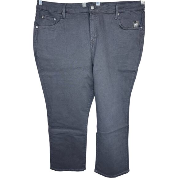 ALL WORTHY Black Stretch Jeans P 24W 26W 28W Cotton Blend Straight Leg Plus NWT - Picture 1 of 11